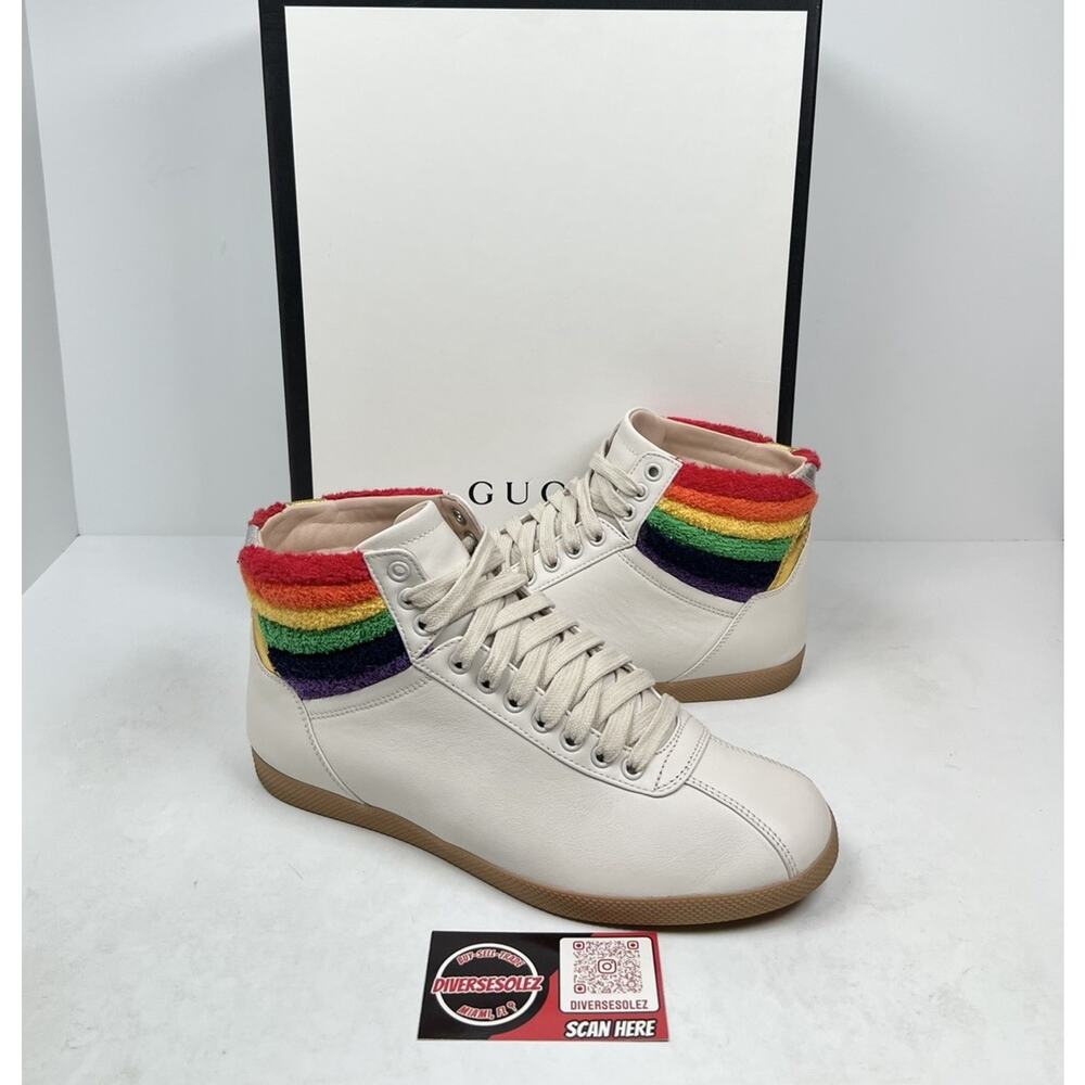 Size 7G/7.5US - Gucci Rainbow Collar Leather High-Top